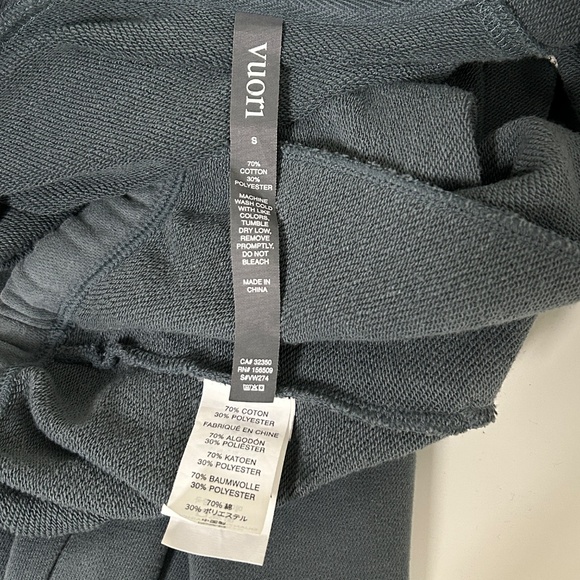 Vouri women size S Sedona sweatshirt boyfriend sweatpants set French terry blue - Picture 12 of 13